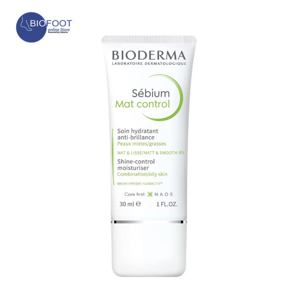 Bioderma Sebium Mat Control Shine-Control Mattifying Moisturiser for Combination to Oily Skin 30ml