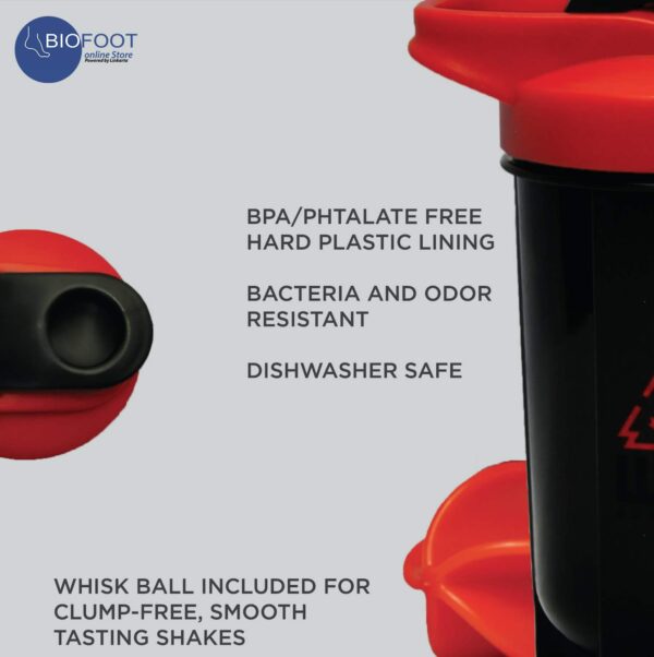 3W Shaker Bottle Black 500ml - Image 2