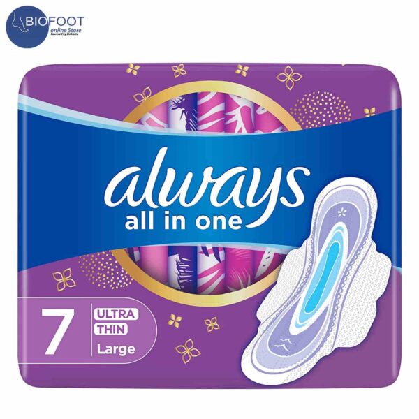 Always All in one Ultra Thin, Large sanitary pads with 7wings