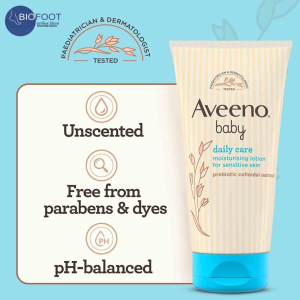 Aveeno Baby Daily Care Moisturising Lotion for Sensitive Skin 150ml - Image 4