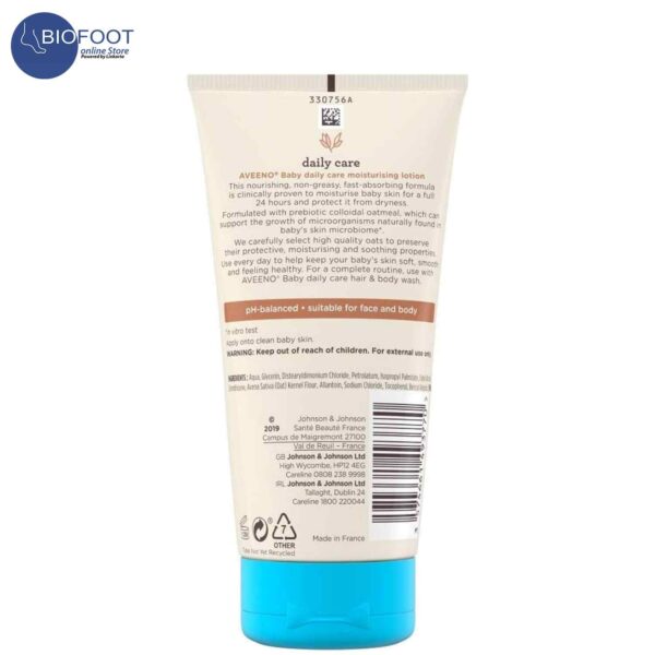 Aveeno Baby Daily Care Moisturising Lotion for Sensitive Skin 150ml - Image 2