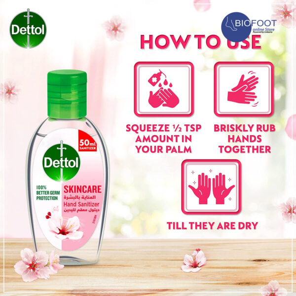 Dettol Hand Sanitizer Floral Essence 50ml - Image 2