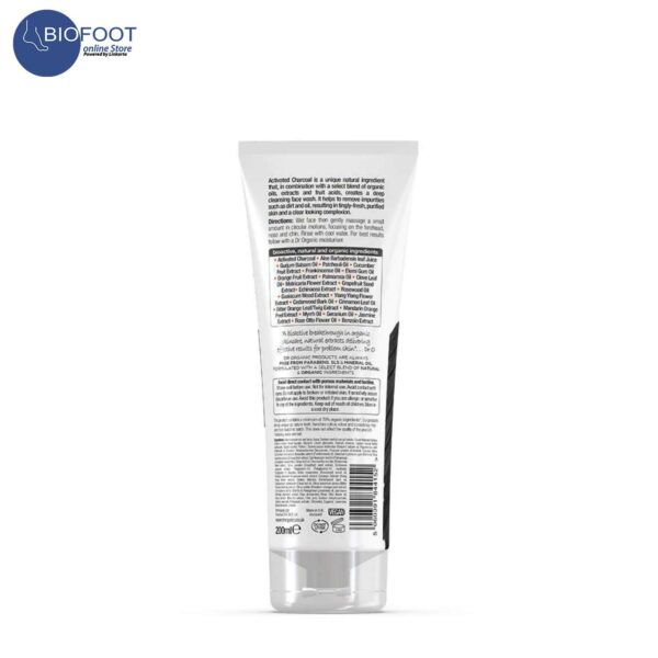 Dr.Organic Charcoal Face Wash 200ml - Image 2