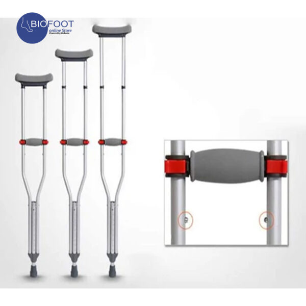 Euromed Foldable Underarm Crutches 9254L One Size Adjustable