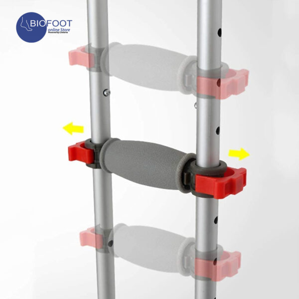 Euromed Foldable Underarm Crutches 9254L One Size Adjustable - Image 3