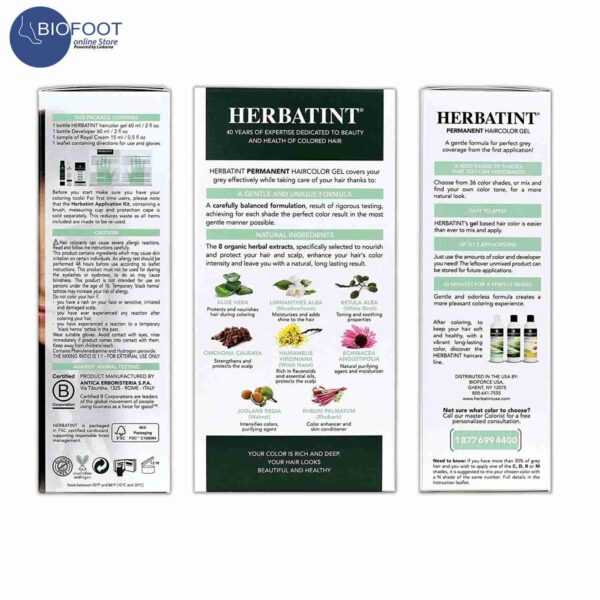 Herbatint Permanent Hair Colour Gel 5N L.Chestnut - Image 5