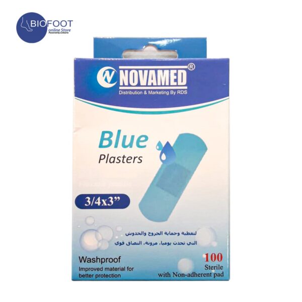 Novamed HY6304 Blue Dective Plaster 3/4*3 100pcs  (Water proof)