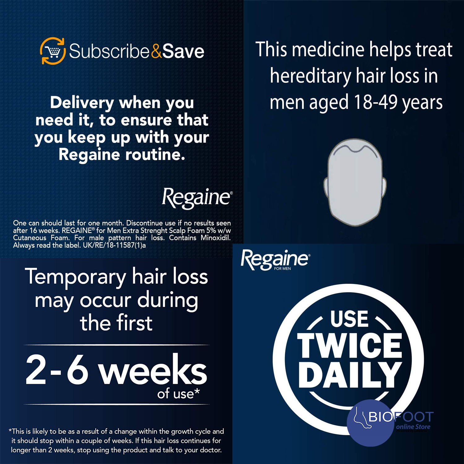 Regaine for Men Hair Loss & Hair Growth Scalp Foam Treatment with Minoxidil, 3 Month Supply,3 Units x 73 ml Online Shopping Dubai, UAE | Linkarta Regaine for Men Hair Loss & Hair Growth Scalp Foam Treatment with Minoxidil, 3 Month Supply,3 Units x 73 ml Online Shopping Dubai, UAE | Linkarta