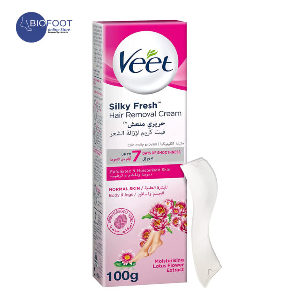 Veet Silk Fresh Hair Removal Cream Moisturising Lotus Flower Extra 100g