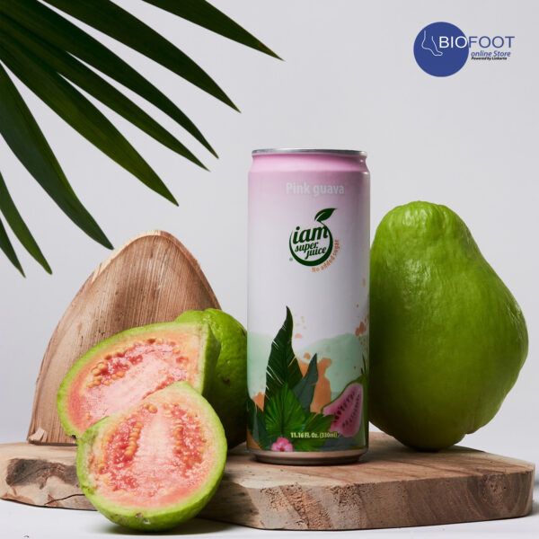 iam super juice Pink Guava, Mineral water, natural Pink Guava Juice 30%, Citric acid, Vitamin C, stevia, aroma. no added Sugar 330ml - Image 2