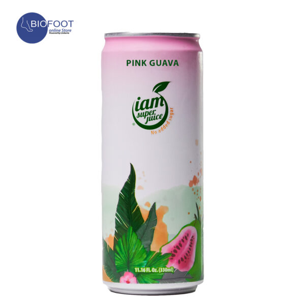 iam super juice Pink Guava, Mineral water, natural Pink Guava Juice 30%, Citric acid, Vitamin C, stevia, aroma. no added Sugar 330ml
