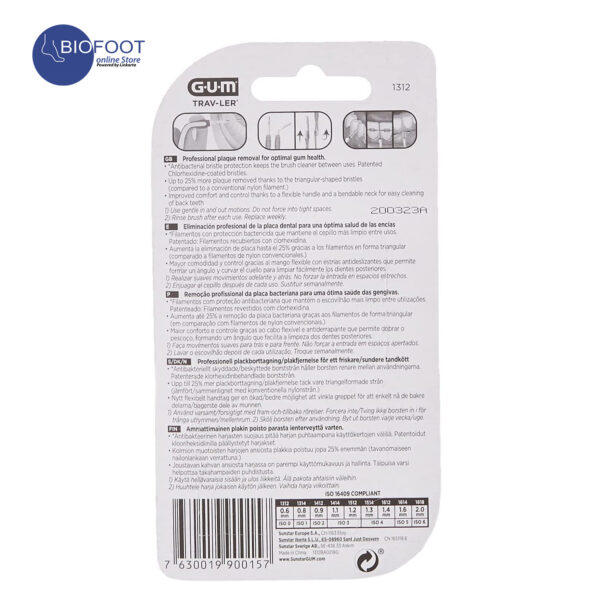 Gum Proxa Trav-ler Interdnt 6mm 1312 6pcs - Image 2