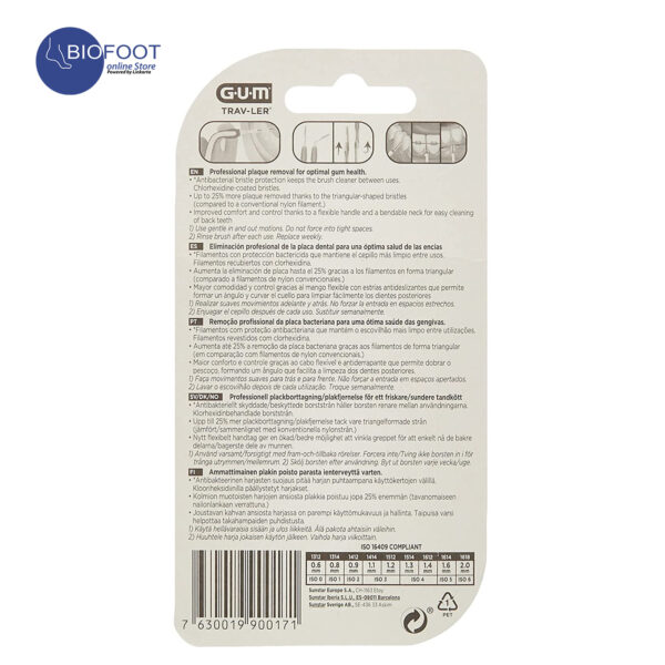 Gum Proxa Trav-ler Interdnt 9mm 1412 6pcs - Image 2