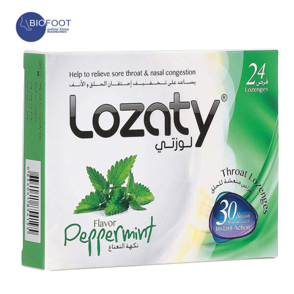 Lozaty Throat Lozenges Peppermint 24