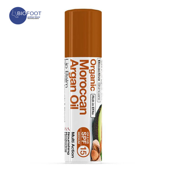 Dr Organic Moroccan Argan Oil SPF15 Medium Lip Balm 5.7ml