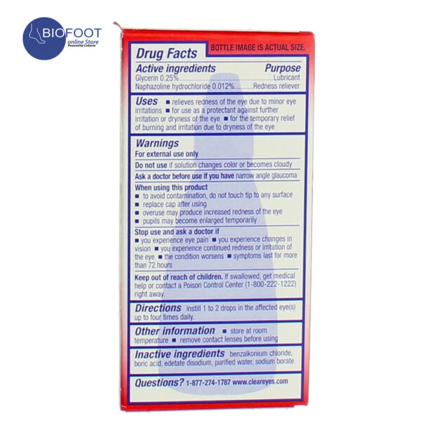 Clear Eyes Redness Relief Eye Drops 15ml - Image 3