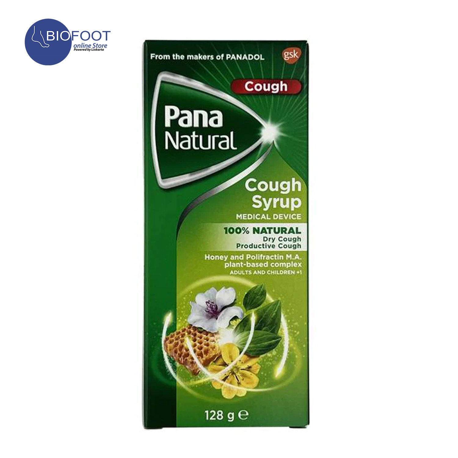 Panadol Pana Natural 100 Natural Syrup for Dry and Productive Cough