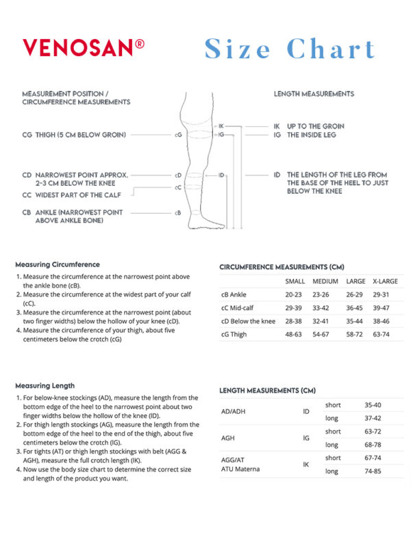Venosan 100 Thigh level Class III (34 - 46 mmHg) Skin Tone - Image 2