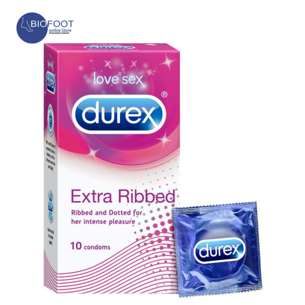 Durex Condoms Extra Ribbed 10's