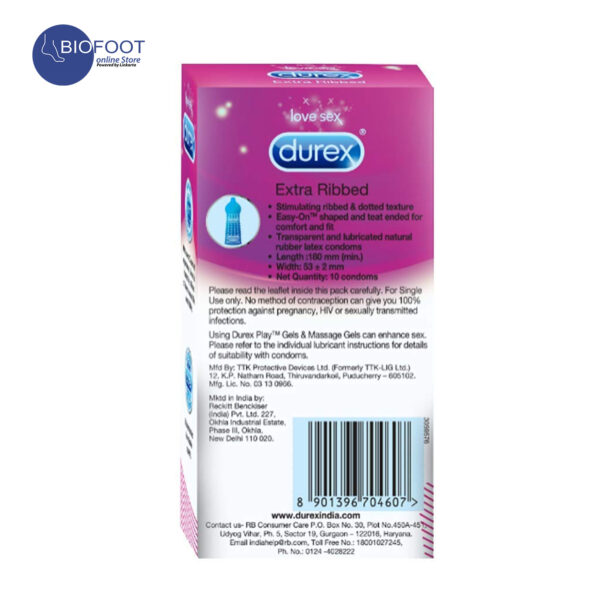 Durex Condoms Extra Ribbed 10's - Image 2