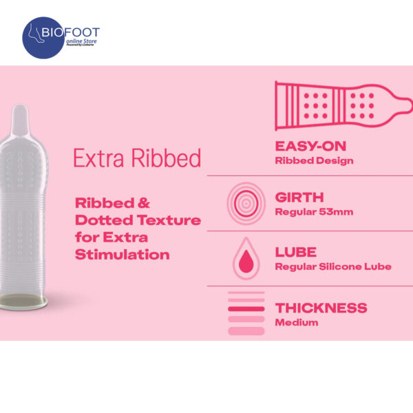Durex Condoms Extra Ribbed 10's - Image 3