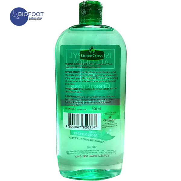 Green Cross Antiseptic Disinfectant 70% Isopropyl Alcohol 500ml - Image 2