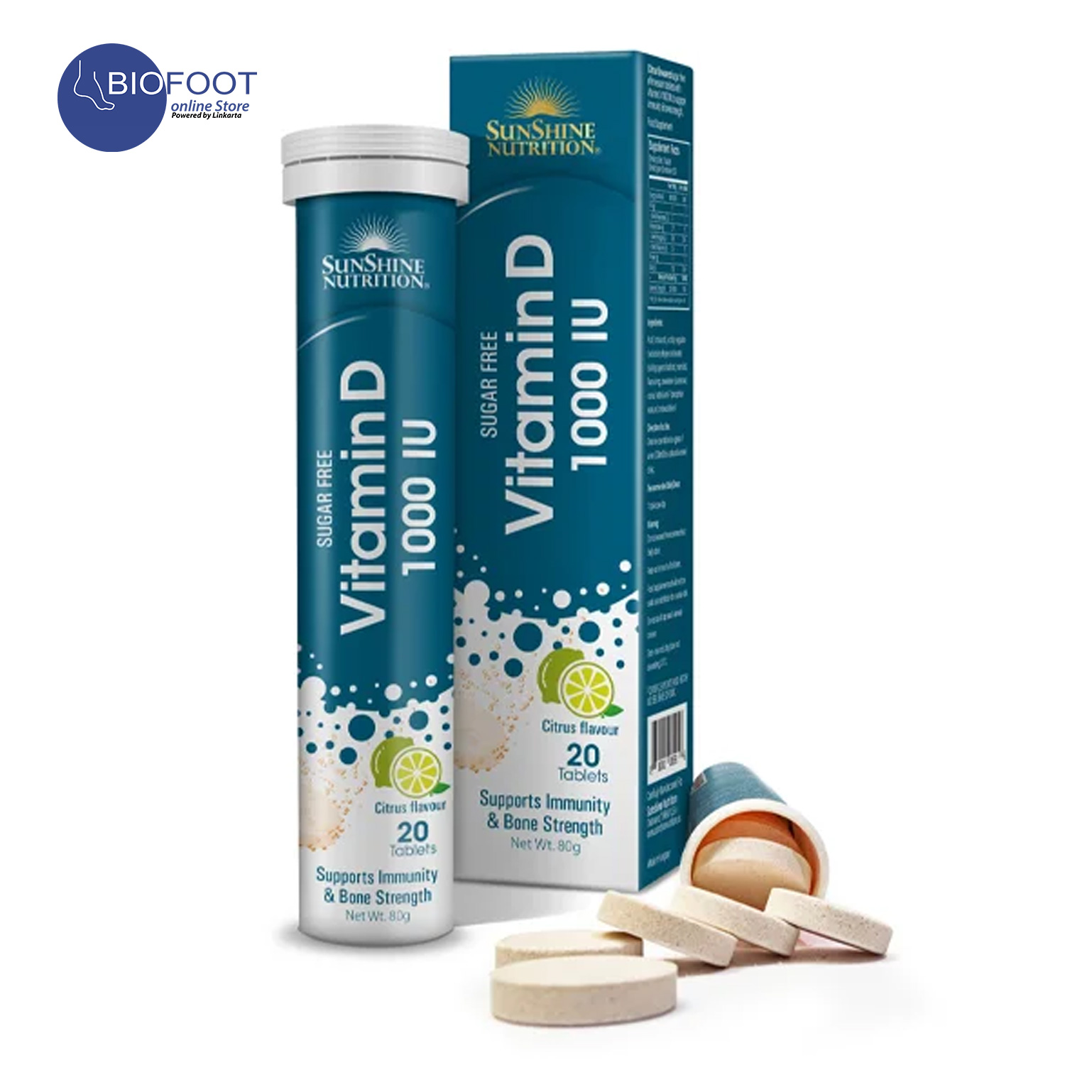 Sunshine Nutrition Calcium Magnesium Zinc Effervescent 20Tablets Online Shopping Dubai, UAE