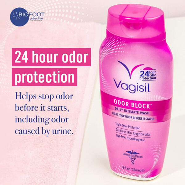 Vagisil Scentsitive Odor Block Daily Intimate Feminine Wash for Women 354ml - Image 3