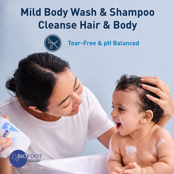 CeraVe Baby Wash & Shampoo 2in1 Tear Free Baby Wash  473ml - Image 4
