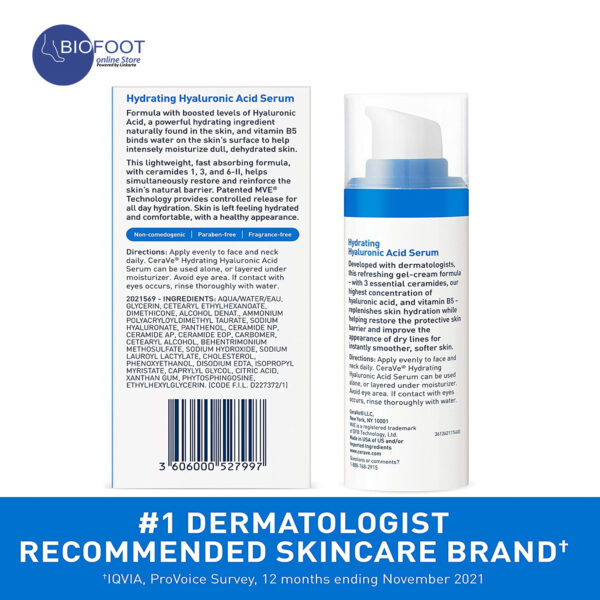Cerave Hyaluronic Acid Serum for Face with Vitamin B5 30ml - Image 2