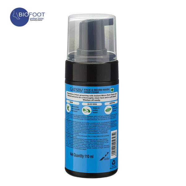 Gatsby Beard Grooming Face And Beard Wash deep Foam 110ml - Image 2