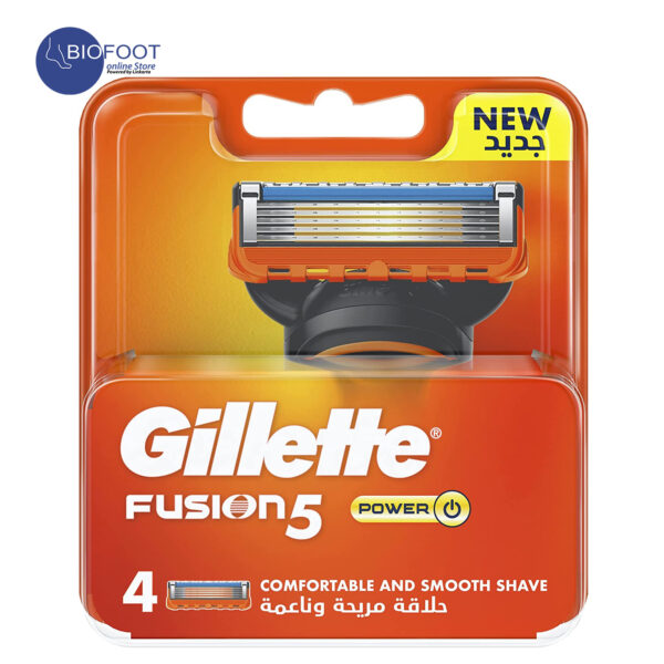 Gillette Fusion 5 Power Men Razor Blade Refills, 4 Count