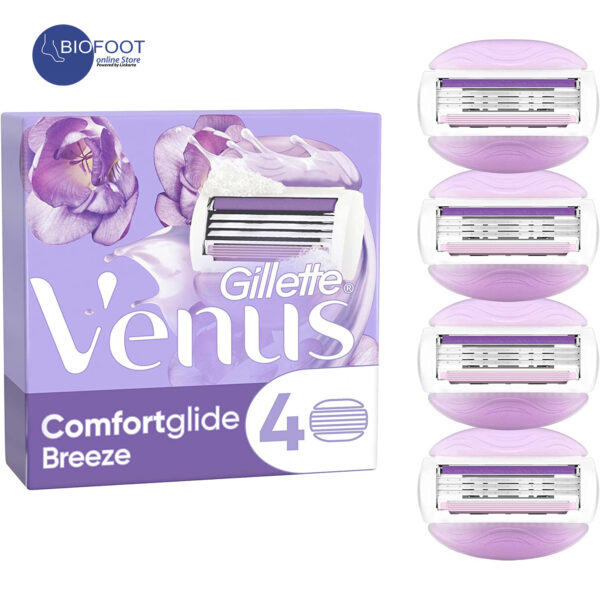 Gillette Venus Breeze women's razor blade refills, 4 count - Image 2