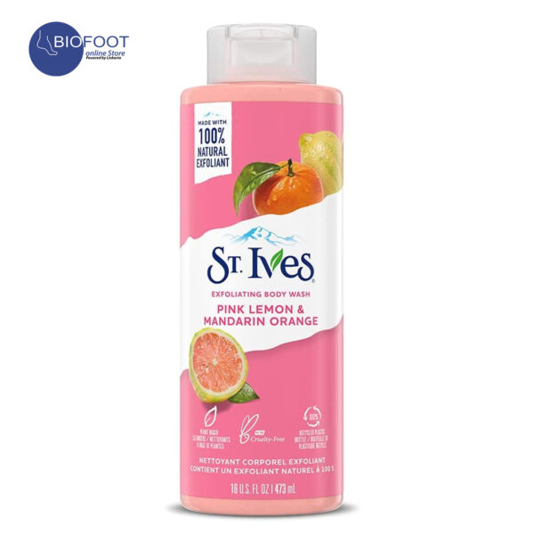 St Ives Exfoliating Body Wash Pink Lemon & Mandarin Orange 473ml