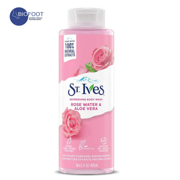 St Ives Refreshing Body Wash Rose & Aloe Vera 473ml