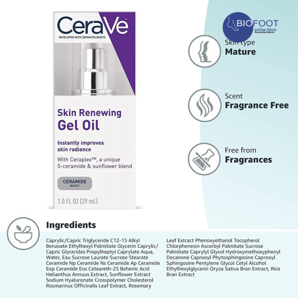 CeraVe Skin Renewing Gel Oil 29ml - Image 3