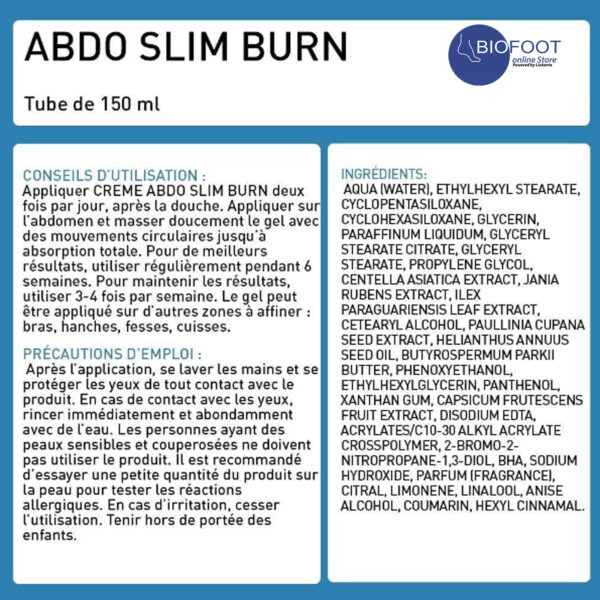 Eric Favre ABDO Slim Burn Zone Abdominal Tonifie & Raffermit creme 150ml - Image 3