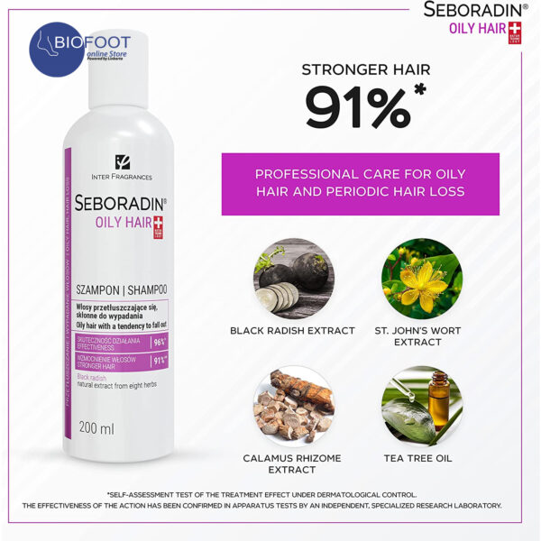 Seboradin Oily Hair Shampoo 200ml - Image 3