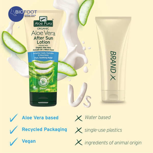 Aloe Pura Organic Aloe Vera Aftersun Lotion 200ml - Image 2