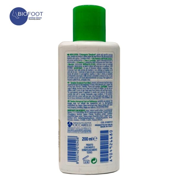 Dottor Ciccarelli Deodorizing Foot Wash 200ml - Image 2