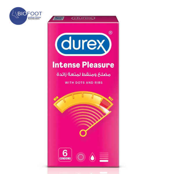 Durex Intense Pleasure Condoms with Dots and Ribs 6pcs