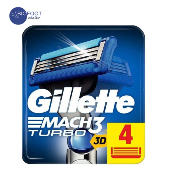 Gillette Mach3 Turbo Men'S Razor Blade Refills 4pcs - Image 2