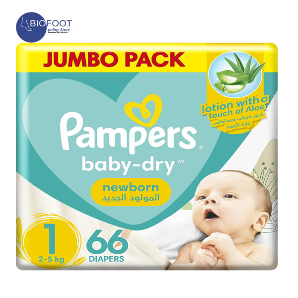 Pampers Baby-Dry Diapers Size 1, Newborn 2-5kg 66pcs - Image 2