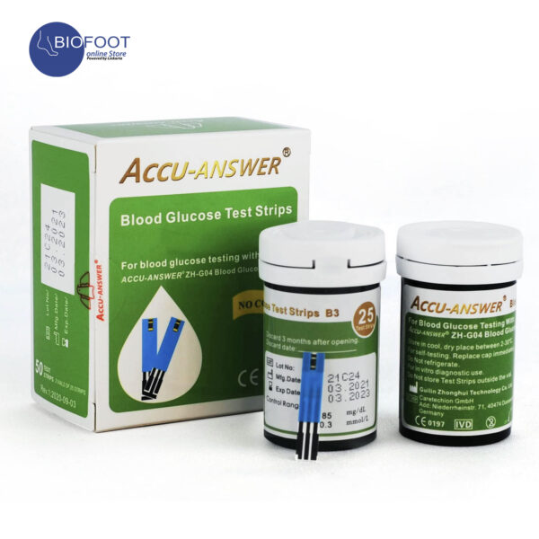 Accu-Answer Blood Glucose test Strips B3 50pcs - Image 2