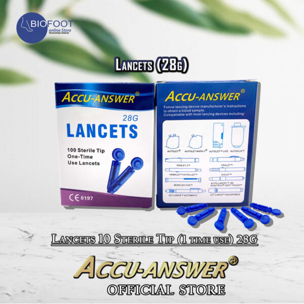 Accu-Answer isaw Blood Lancets 28G 100 Sterile Tips - Image 4