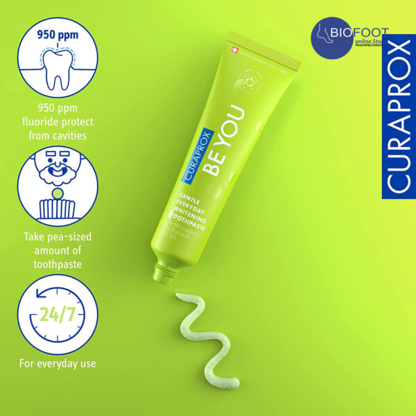 Curaprox Be You Apple + Aloe  Gentle Everyday Whitening T/P 60ml - Image 4