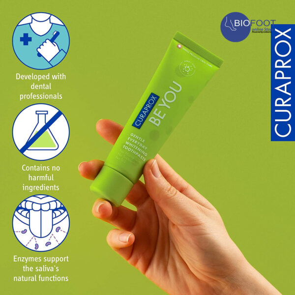 Curaprox Be You Apple + Aloe  Gentle Everyday Whitening T/P 60ml - Image 5