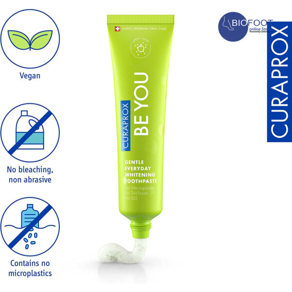 Curaprox Be You Apple + Aloe  Gentle Everyday Whitening T/P 60ml - Image 2