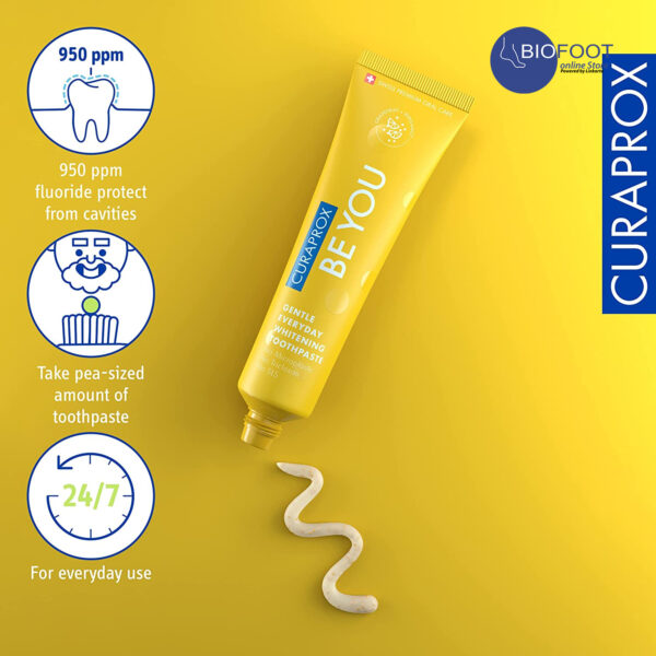 Curaprox Be You Grapefruit + Bergamot Gentle Everyday Whitening T/P 60ml - Image 4