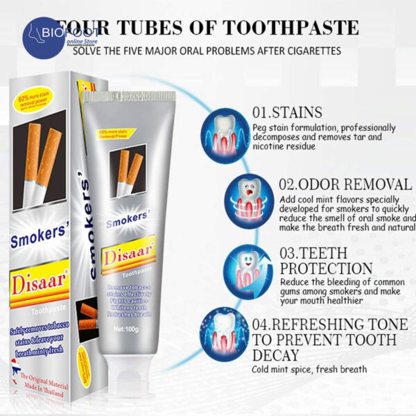 Disaar Smokers Toothpaste 100g - Image 3